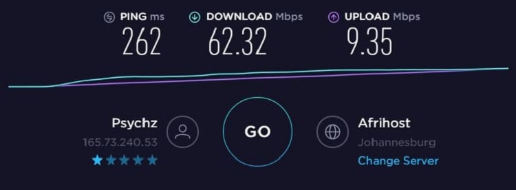 Speed Test - Africa (South Africa)
